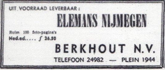 Advertentie in De Gelderlander, 01-12-1956